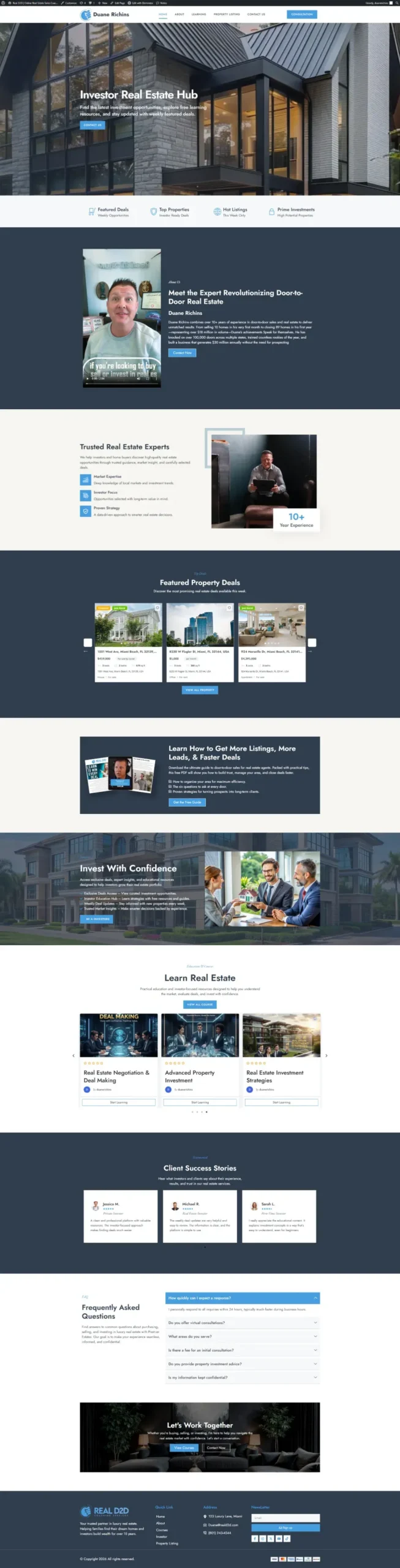 E-learning and LMS website — preview 1