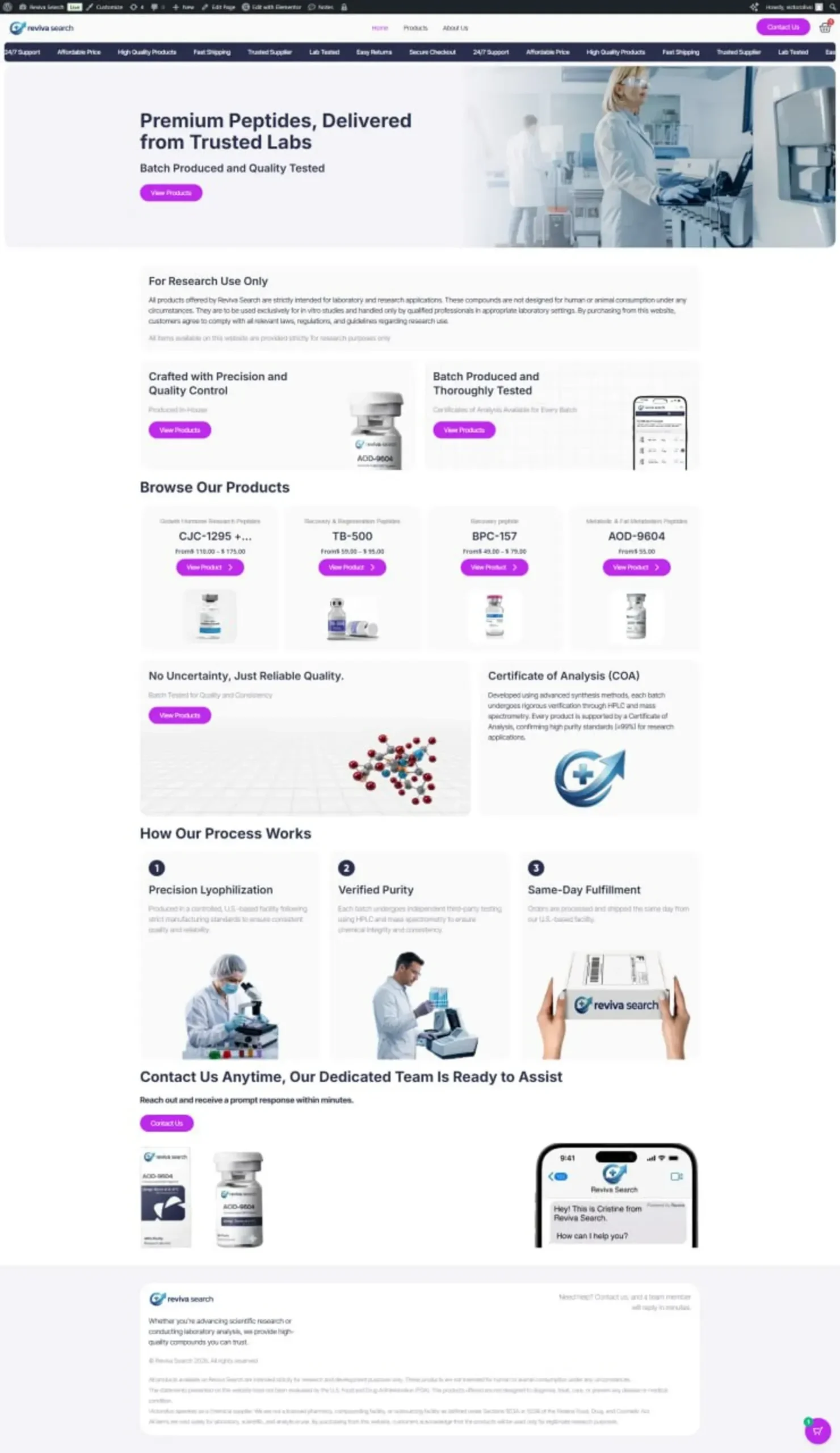 Product focused website — preview 1