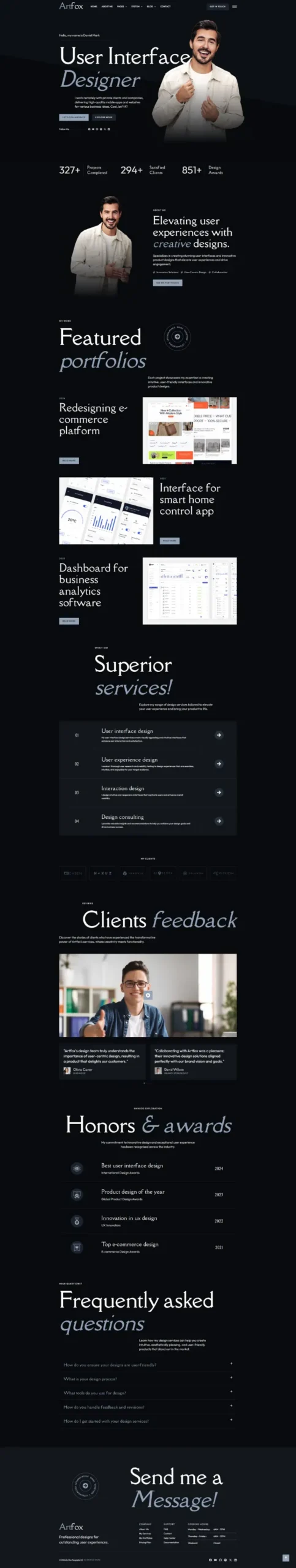 Portfolio website — preview 2